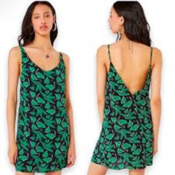 Urban Outfitters Dresses & Skirts - Urban Outfitters Black and Green Leaf dress
